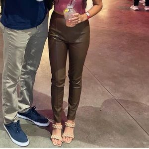 Free people brown leather pants